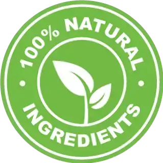 100% Natural Ingredients badge